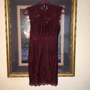 Valentine’s Day Leather and Lace Peek-a-Boo Dress